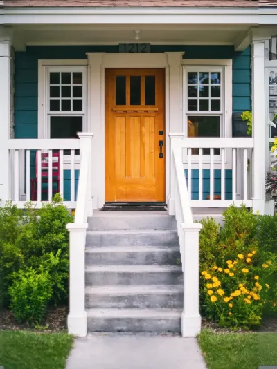 Voordeur van een huis Voordeur van een huis
